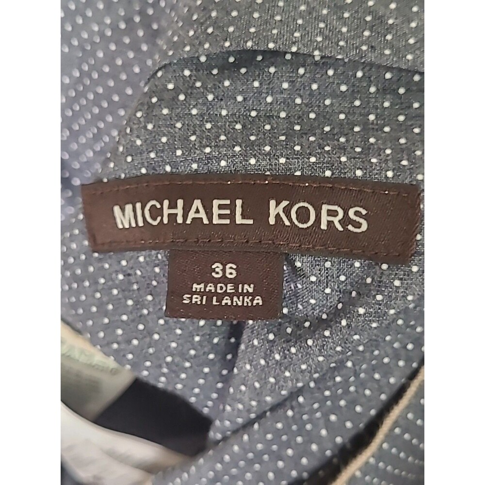 Michael Kors Shorts Men 36 Beige Linen Blend Resort Preppy Adjustable Waist Tabs - Picture 9 of 12
